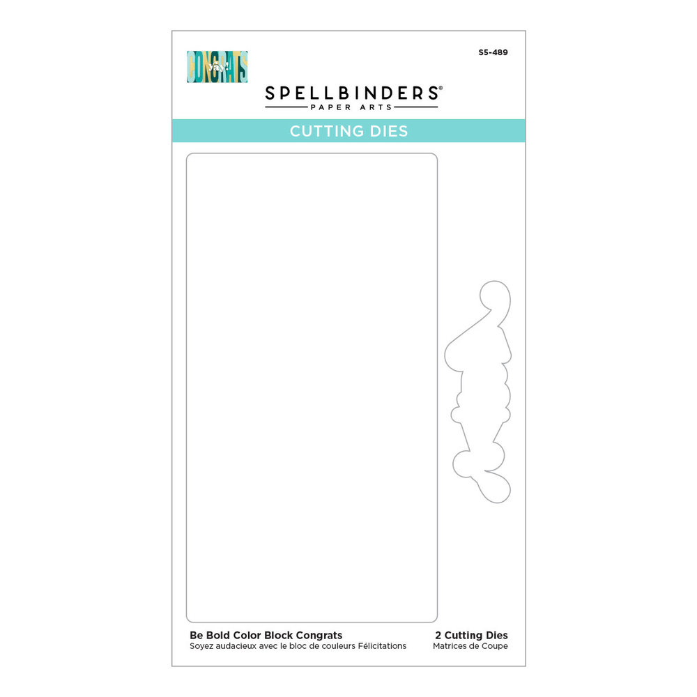 Spellbinders Be Bold Color Block Congrats Etched Dies (S5-489) (OUTLET) Spellbinders Be Bold Color Block Congrats Etched Dies (S5-489) (OUTLET)