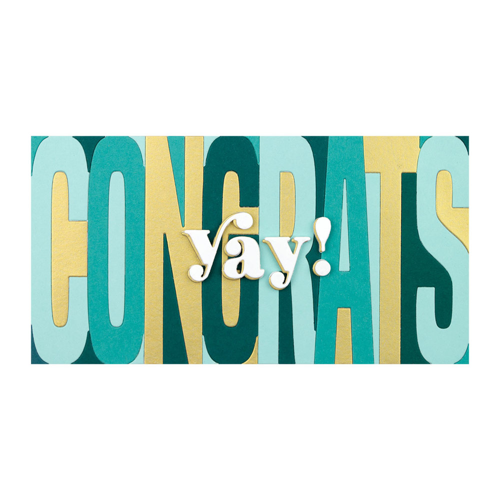 Spellbinders Be Bold Color Block Congrats Etched Dies (S5-489) (OUTLET) Spellbinders Be Bold Color Block Congrats Etched Dies (S5-489) (OUTLET)