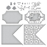 Spellbinders With Love Regalia Card Builder Etched Dies (S5-492) (OUTLET)
