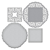 Spellbinders Circle Meets Square Etched Dies (S5-491) (OUTLET)