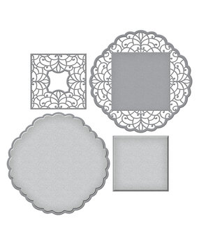 Spellbinders Circle Meets Square Etched Dies (S5-491) (OUTLET)