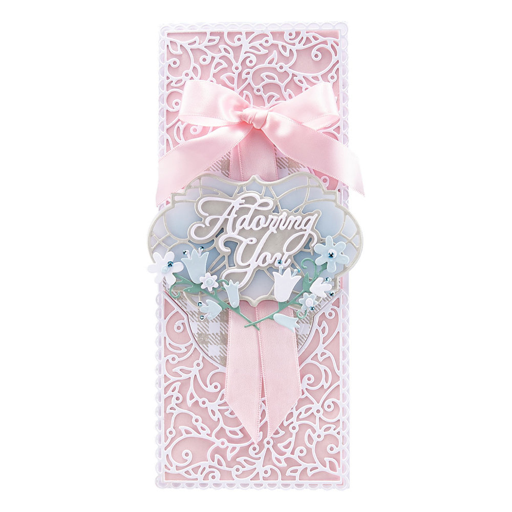 Spellbinders Adoring Fleurette Card Builder Etched Dies (S5-493) (OUTLET)