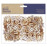 Papermania Bare Basics Adhesive Wooden Letters (600pcs) (PMA 174085) (DISCONTINUED)