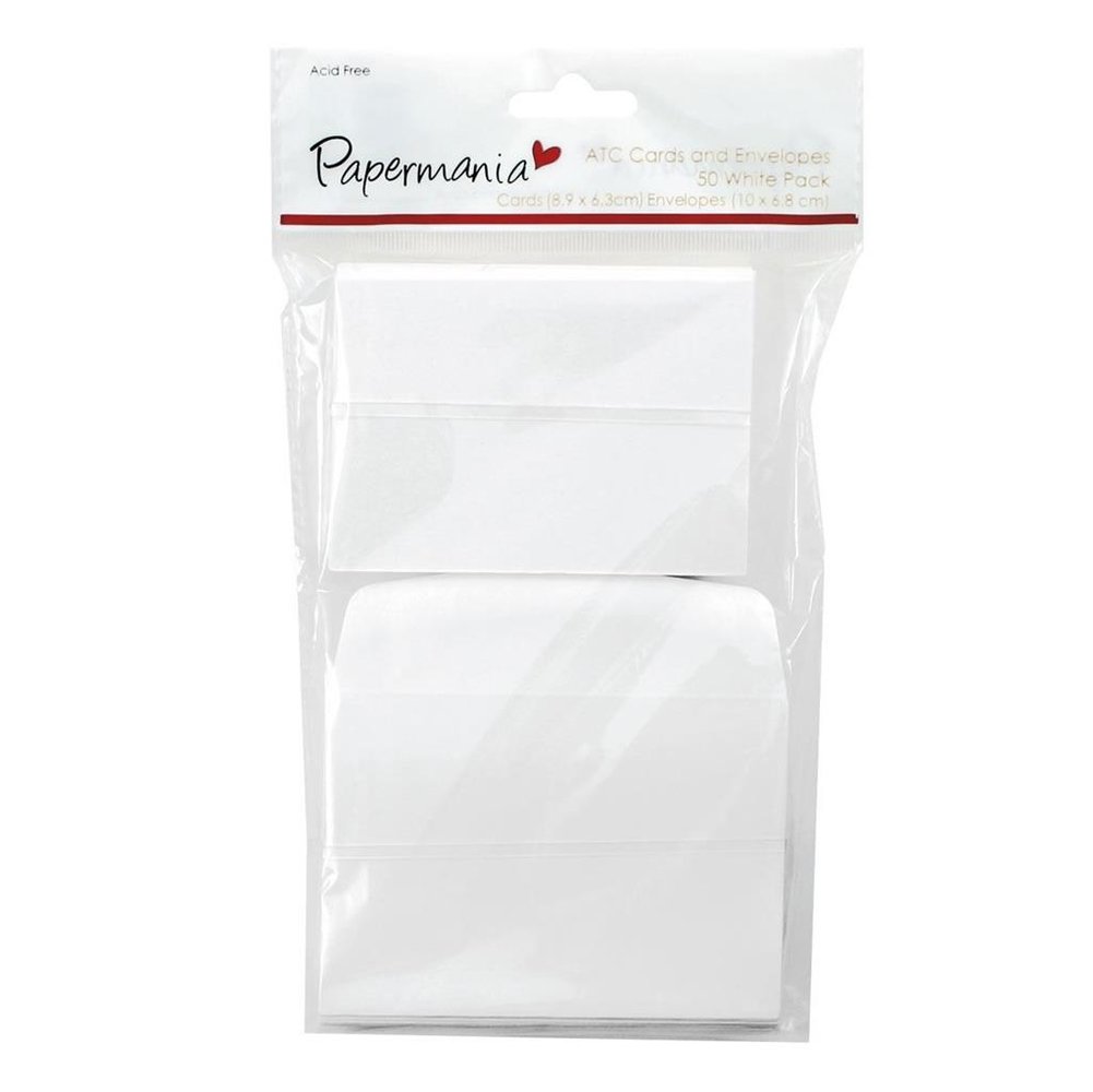Papermania Artist Trading Cards Cards & Envelopes White (50pcs) (PMA 1515000)