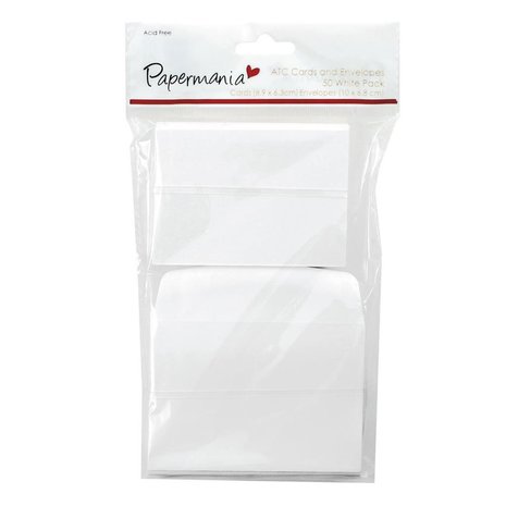 Papermania Artist Trading Cards Cards & Envelopes White (50pcs) (PMA 1515000)