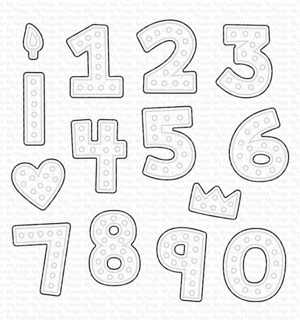 My Favorite Things Hip Hip Yay Numbers Die-namics (MFT-2200) (OUTLET)