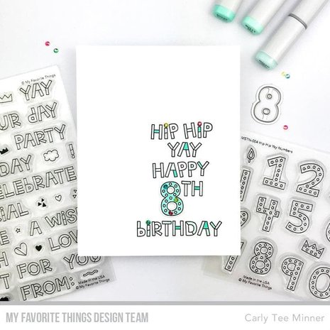 My Favorite Things Hip Hip Yay Numbers Clear Stamps (MSTN-004) (OUTLET)
