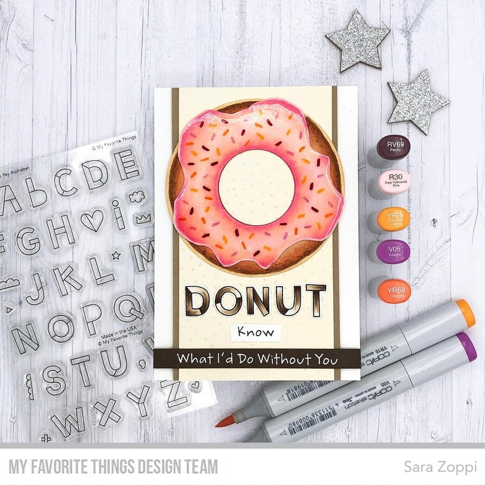 My Favorite Things Hip Hip Yay Alphabet Clear Stamps (MSTN-003) (OUTLET)