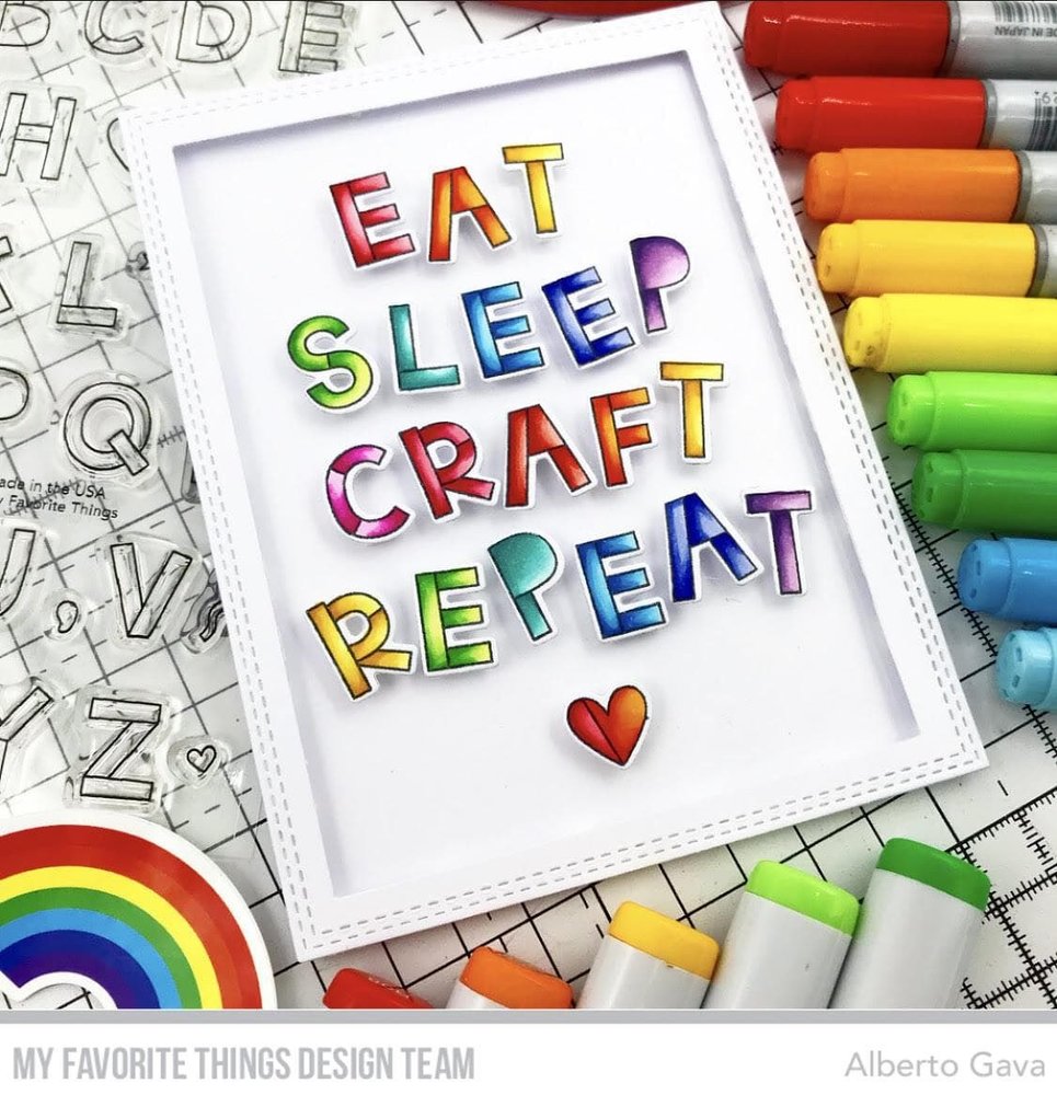 My Favorite Things Hip Hip Yay Alphabet Clear Stamps (MSTN-003) (OUTLET)