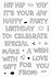 Hip Hip Yay Day Clear Stamps (MSTN-005) (OUTLET)