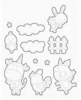 My Favorite Things Barnyard Birthday Die-namics (MFT-2188) (OUTLET)