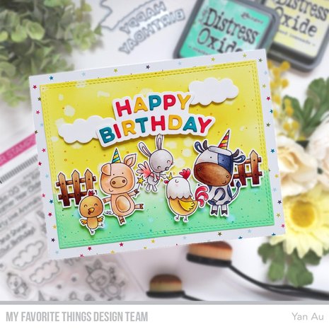 My Favorite Things Barnyard Birthday Clear Stamps (CS-646) (OUTLET)