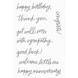 My Favorite Things All-Occasion Scripted Greetings Clear Stamps (CS-656) (OUTLET)