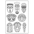 Soft Mould A4 Savana Tribal Masks (K3PTA4533) (DISCONTINUED)
