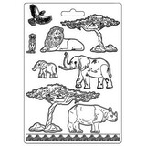 Stamperia Soft Mould A4 Savana Elements (K3PTA4535) (DISCONTINUED)