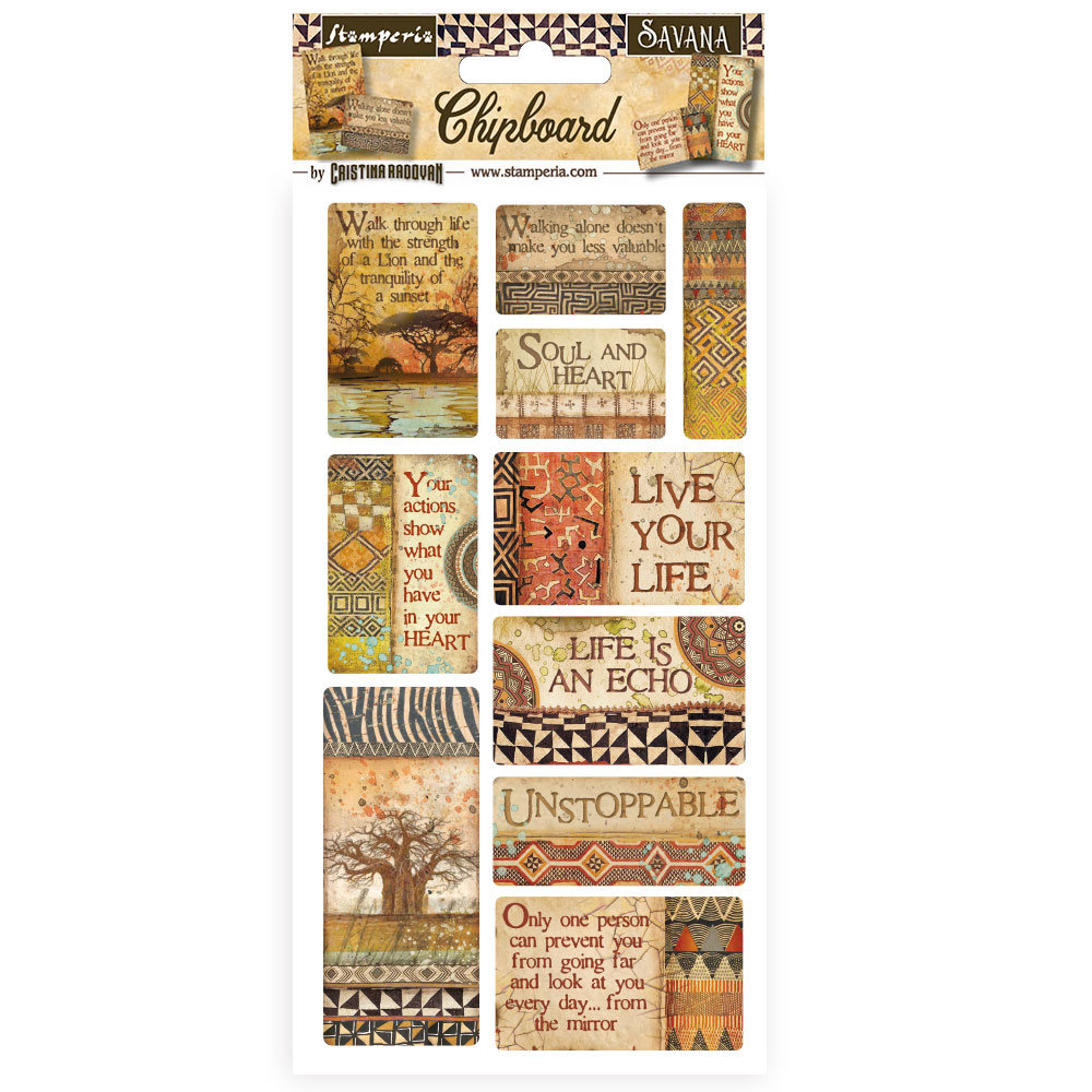 Stamperia Chipboard 15x30cm Savana (DFLCB55) (OUTLET)