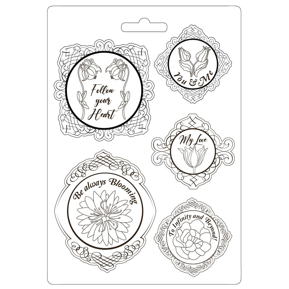 Stamperia Soft Mould A4 Romantic Garden House Frame with Flowers (K3PTA4529) (DISCONTINUED) Stamperia Soft Mould A4 Romantic Garden House Frame with Flowers (K3PTA4529) (DISCONTINUED)