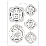 Stamperia Soft Mould A4 Romantic Garden House Frame with Flowers (K3PTA4529) (DISCONTINUED)