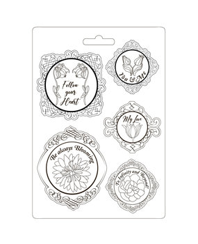 Stamperia Soft Mould A4 Romantic Garden House Frame with Flowers (K3PTA4529) (DISCONTINUED)