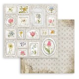 Stamperia Romantic Garden House Tags 12x12 Inch Paper Sheets (10pcs) (SBB862) (DISCONTINUED)