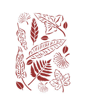 Stamperia Stencil A4 Romantic Garden House Leaves (KSG496) (DISCONTINUED)