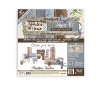 Stamperia 3D Paper Kit 12x12 Inch Romantic Garden House (SBPOP10)