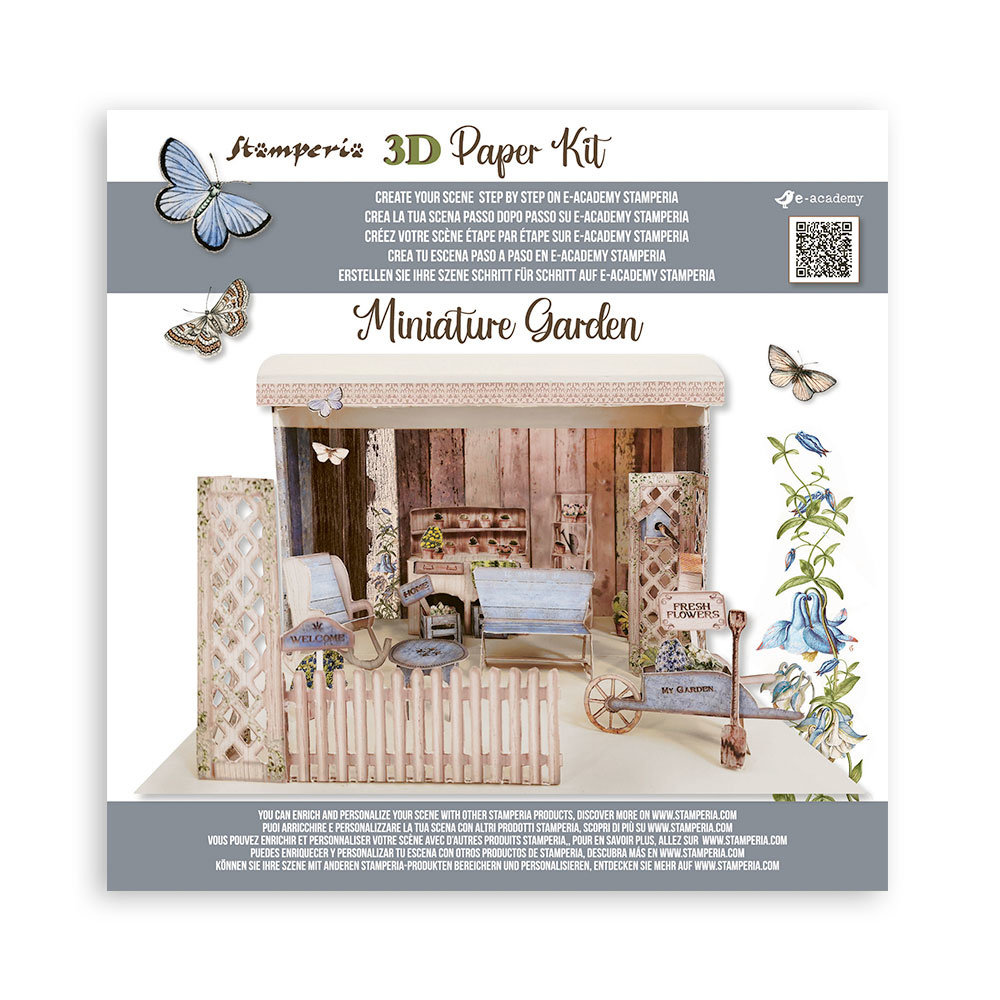 Stamperia 3D Paper Kit 12x12 Inch Romantic Garden House (SBPOP10) (DISCONTINUED)