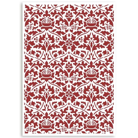 Stamperia Stencil A4 Casa Granada Wallpaper Pattern (KSG484) (DISCONTINUED) Stamperia Stencil A4 Casa Granada Wallpaper Pattern (KSG484) (DISCONTINUED)