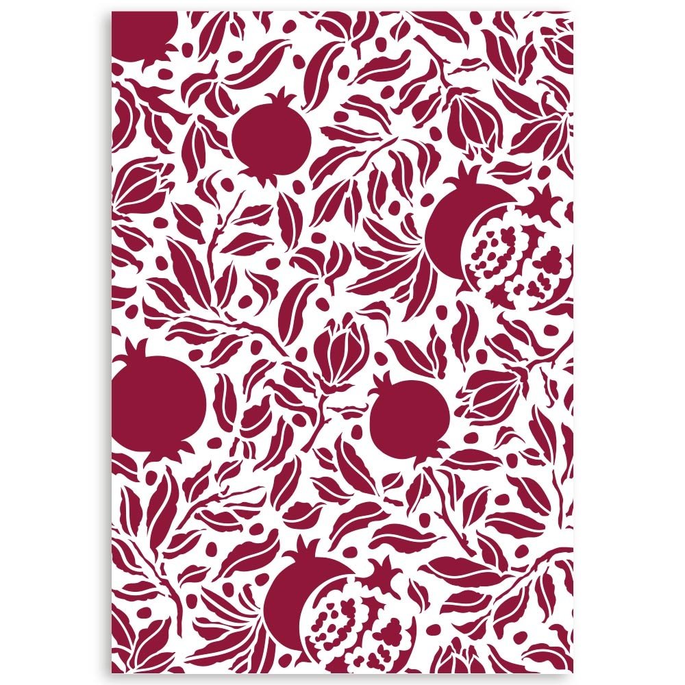 Stencil A4 Casa Granada Pomegranades Texture (KSG481) - Craftlines B.V.