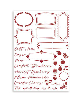 Stamperia Stencil A4 Casa Granada Labels (KSG486) (DISCONTINUED)