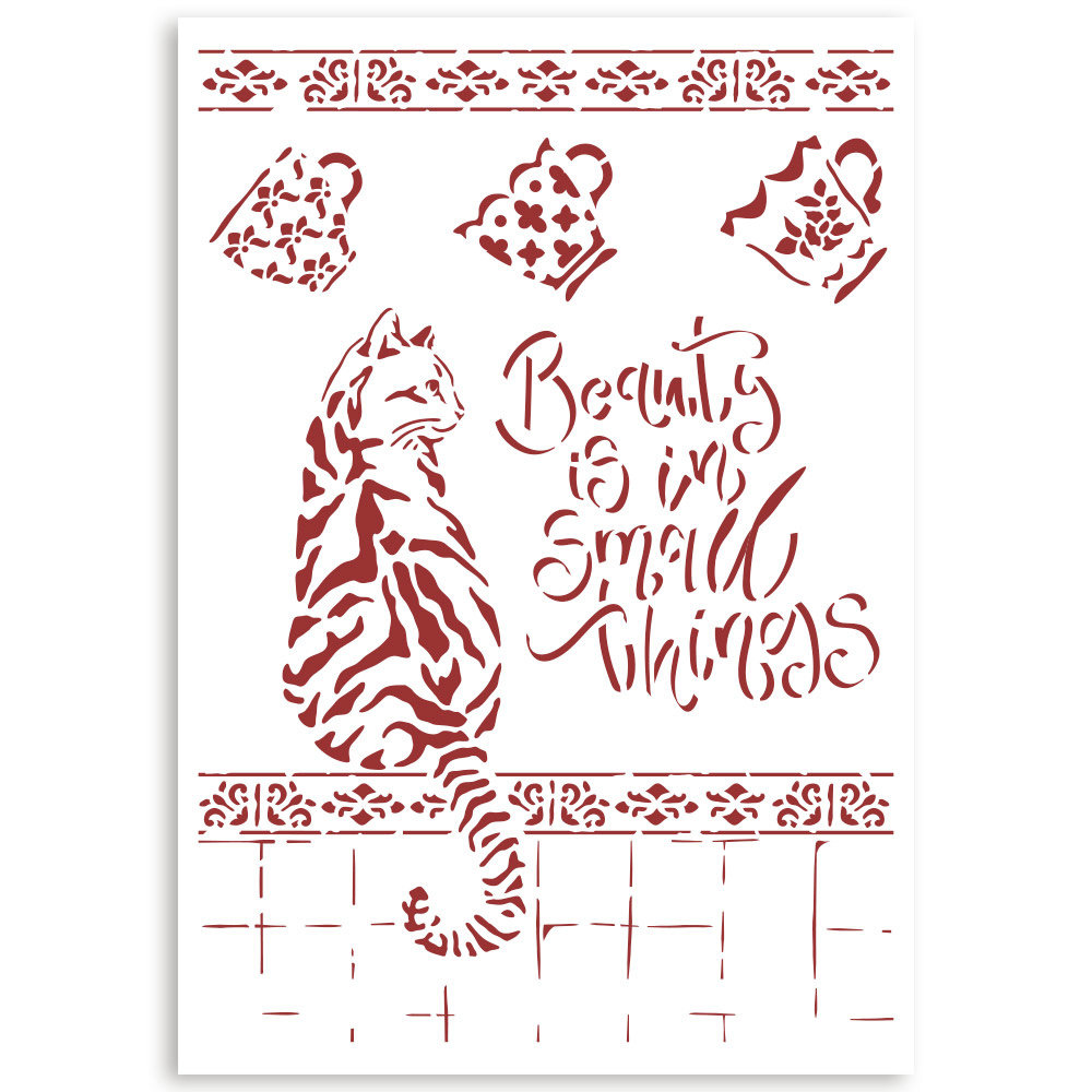 Stamperia Stencil A4 Casa Granada Cat (KSG482) (OUTLET)