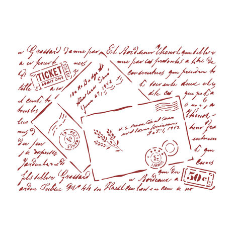 Stamperia Stencil A5 Provence Letters (KSD310) (OUTLET)