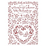Stamperia Stencil A4 Provence Home is Where the Hearting (KSG490) (DISCONTINUED)