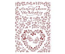 Stamperia Stencil A4 Provence Home is Where the Hearting (KSG490)