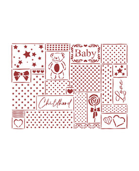 Stamperia Stencil A5 Daydream Patchwork (KSD313) (OUTLET)