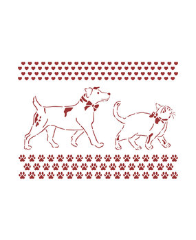 Stamperia Stencil A5 Daydream Dog and Cat (KSD312) (DISCONTINUED)