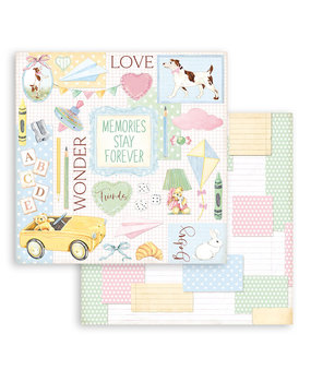 Stamperia Daydream Yellow Car 12x12 Inch Paper Sheets (10pcs) (SBB854) (DISCONTINUED)