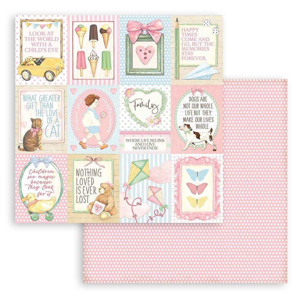 Stamperia Daydream Small Cards 12x12 Inch Paper Sheets (10pcs) (SBB857) (DISCONTINUED) Stamperia Daydream Small Cards 12x12 Inch Paper Sheets (10pcs) (SBB857) (DISCONTINUED)