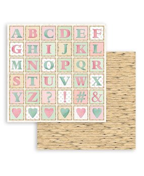 Stamperia Daydream Alphabet 12x12 Inch Paper Sheets (10pcs) (SBB855) (DISCONTINUED)