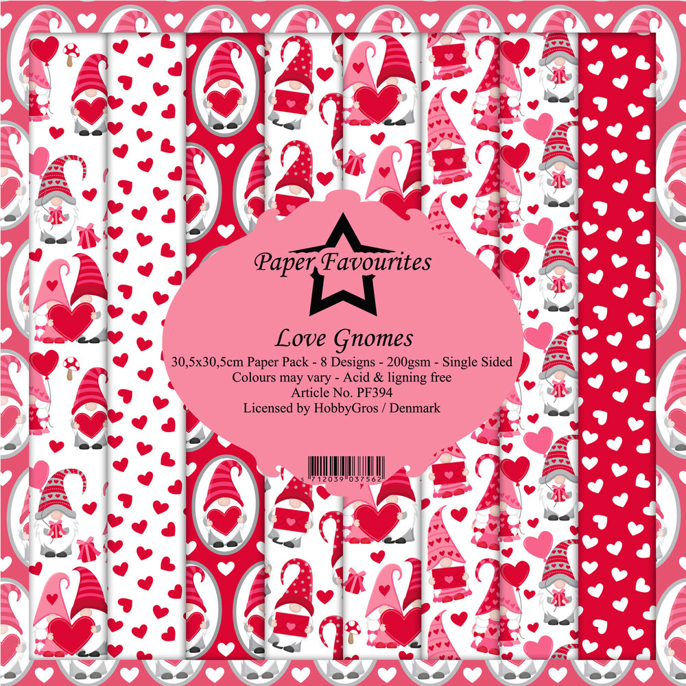 Paper Favourites Love Gnomes 12x12 Inch Paper Pack (PF394) (DISCONTINUED) Paper Favourites Love Gnomes 12x12 Inch Paper Pack (PF394) (DISCONTINUED)