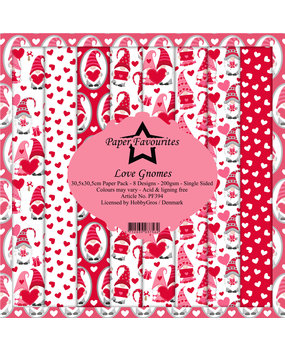 Paper Favourites Love Gnomes 12x12 Inch Paper Pack (PF394) (DISCONTINUED)
