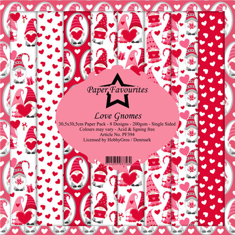 Paper Favourites Love Gnomes 12x12 Inch Paper Pack (PF394) (DISCONTINUED) Paper Favourites Love Gnomes 12x12 Inch Paper Pack (PF394) (DISCONTINUED)