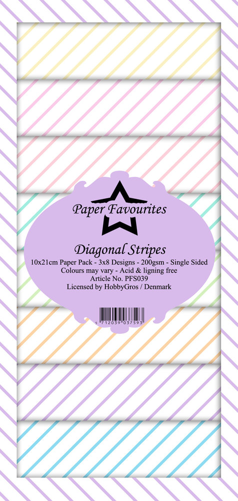 Paper Favourites Diagonal Stripes Slim Paper Pack (PFS039) (DISCONTINUED) Paper Favourites Diagonal Stripes Slim Paper Pack (PFS039) (DISCONTINUED)