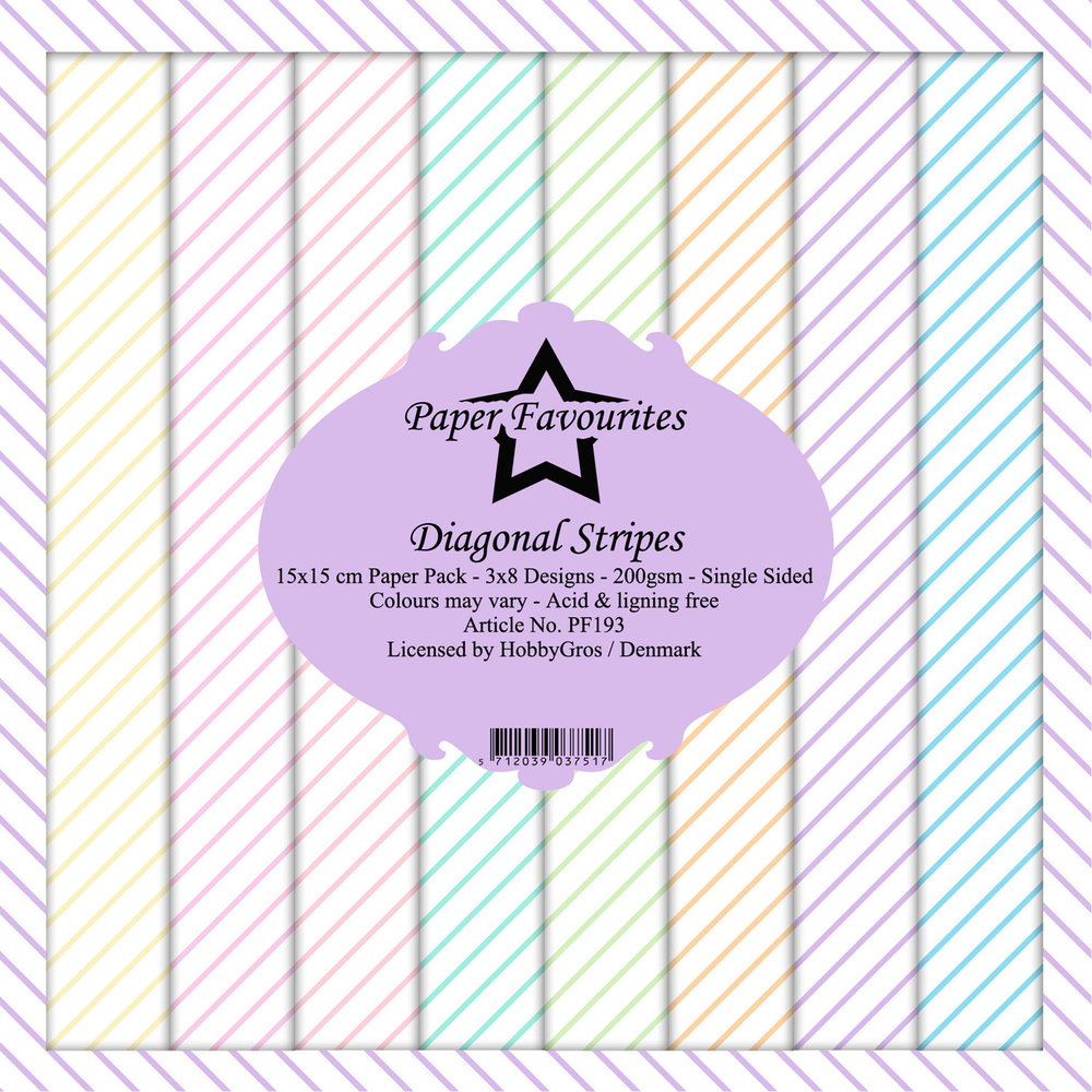 Paper Favourites Diagonal Stripes 6x6 Inch Paper Pack (PF193) (DISCONTINUED) Paper Favourites Diagonal Stripes 6x6 Inch Paper Pack (PF193) (DISCONTINUED)