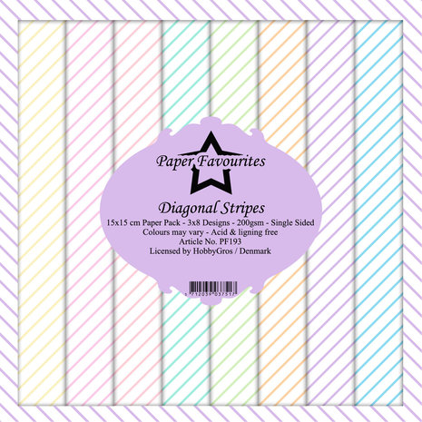 Paper Favourites Diagonal Stripes 6x6 Inch Paper Pack (PF193) (DISCONTINUED) Paper Favourites Diagonal Stripes 6x6 Inch Paper Pack (PF193) (DISCONTINUED)