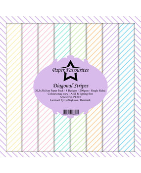 Paper Favourites Diagonal Stripes 12x12 Inch Paper Pack (PF393) (DISCONTINUED)