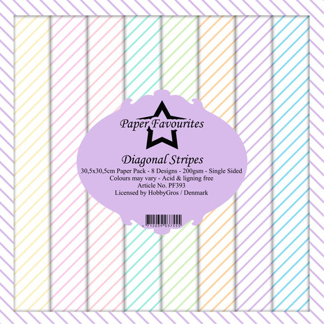 Paper Favourites Diagonal Stripes 12x12 Inch Paper Pack (PF393) (DISCONTINUED) Paper Favourites Diagonal Stripes 12x12 Inch Paper Pack (PF393) (DISCONTINUED)