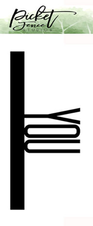 Picket Fence Studios You Word 2x6 Inch Topper Dies (PFSD-225) (OUTLET) Picket Fence Studios You Word 2x6 Inch Topper Dies (PFSD-225) (OUTLET)