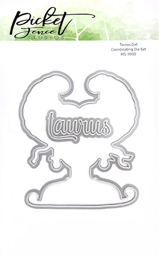 Picket Fence Studios Taurus Girl 4x6 Inch Dies (HG-106D) (OUTLET) Picket Fence Studios Taurus Girl 4x6 Inch Dies (HG-106D) (OUTLET)