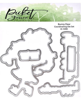 Picket Fence Studios Bunny Dear 4x4 Inch Dies (D-109D) (OUTLET)